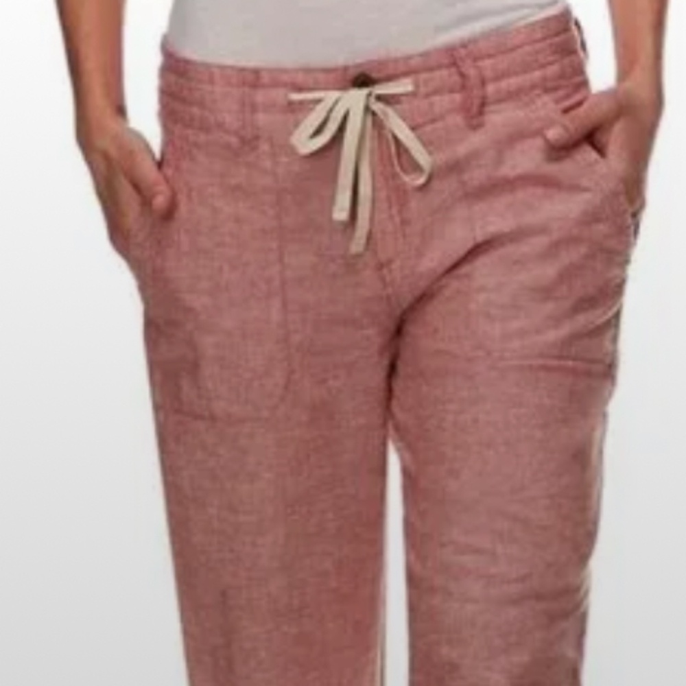 Patagonia Island Hemp Pants Organic Cotton Relaxed Fit Drawstrings Heather Red
